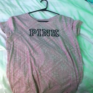 a bandana patterned PINK shirt